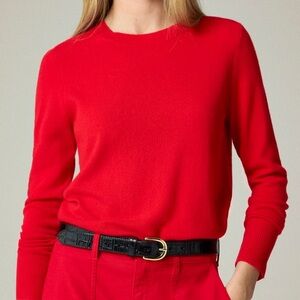 J.Crew Classic fit cashmere sweater - Festival Red